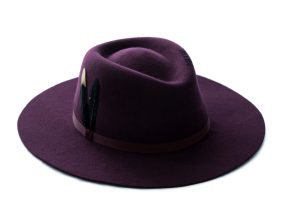 Pălărie Fedora Raspberry Sorbet din Lână Pruna D 89