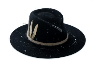 Pălărie Fusion din Fetru de Iepure Neagra D 95