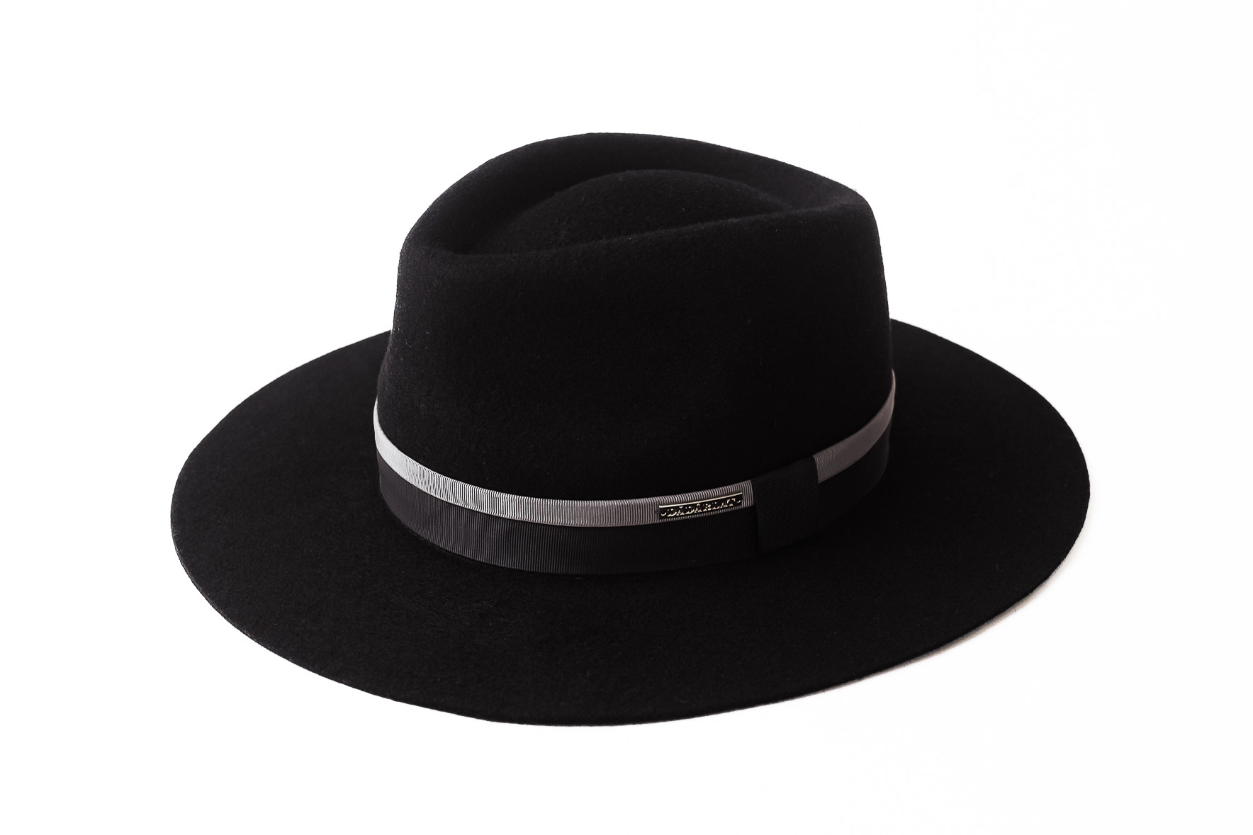Palarie barbati eleganta neagra Fedora lana B35 Dadarlat