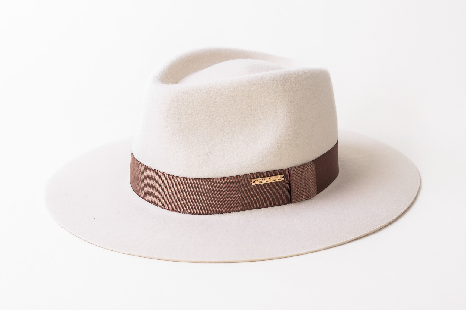 Palarie barbati eleganta alba Fedora lana B36 Dadarlat