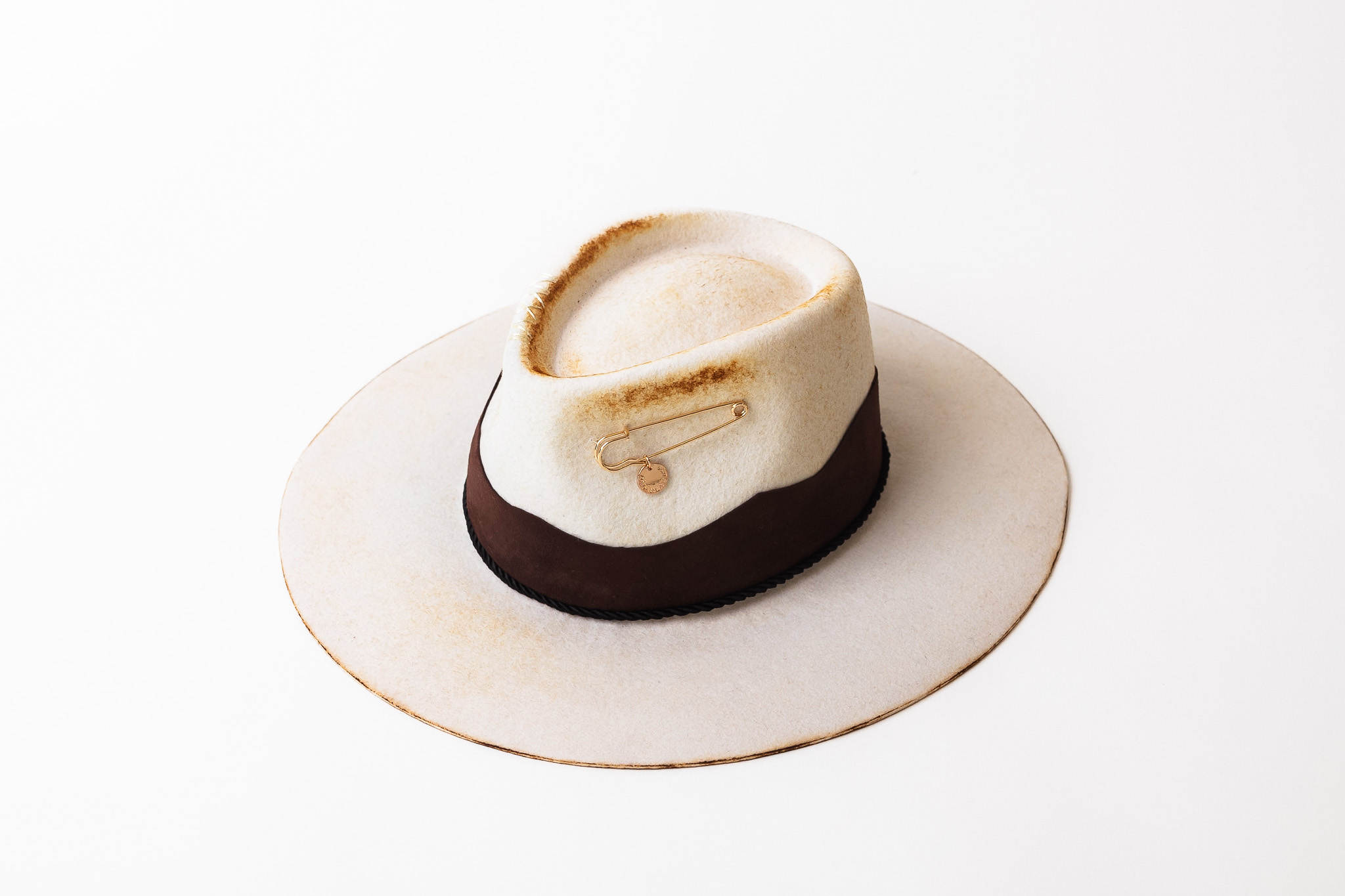 Palarie unisex alb ars complet Fedora lana B38 Dadarlat