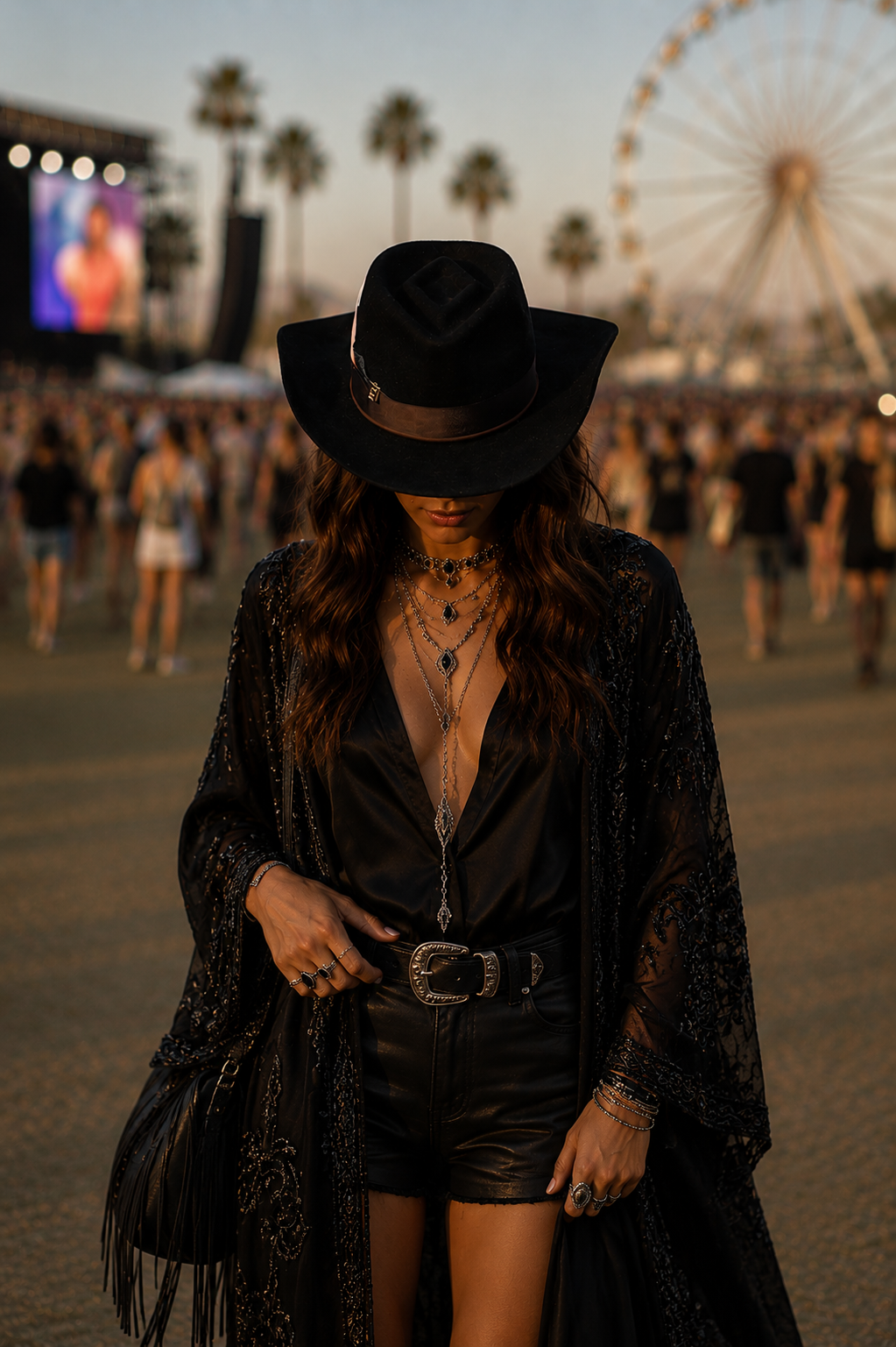 Palarie dama Diamond Cowboy Axis Negru Palarie dama Diamond Cowboy Axis Negru
