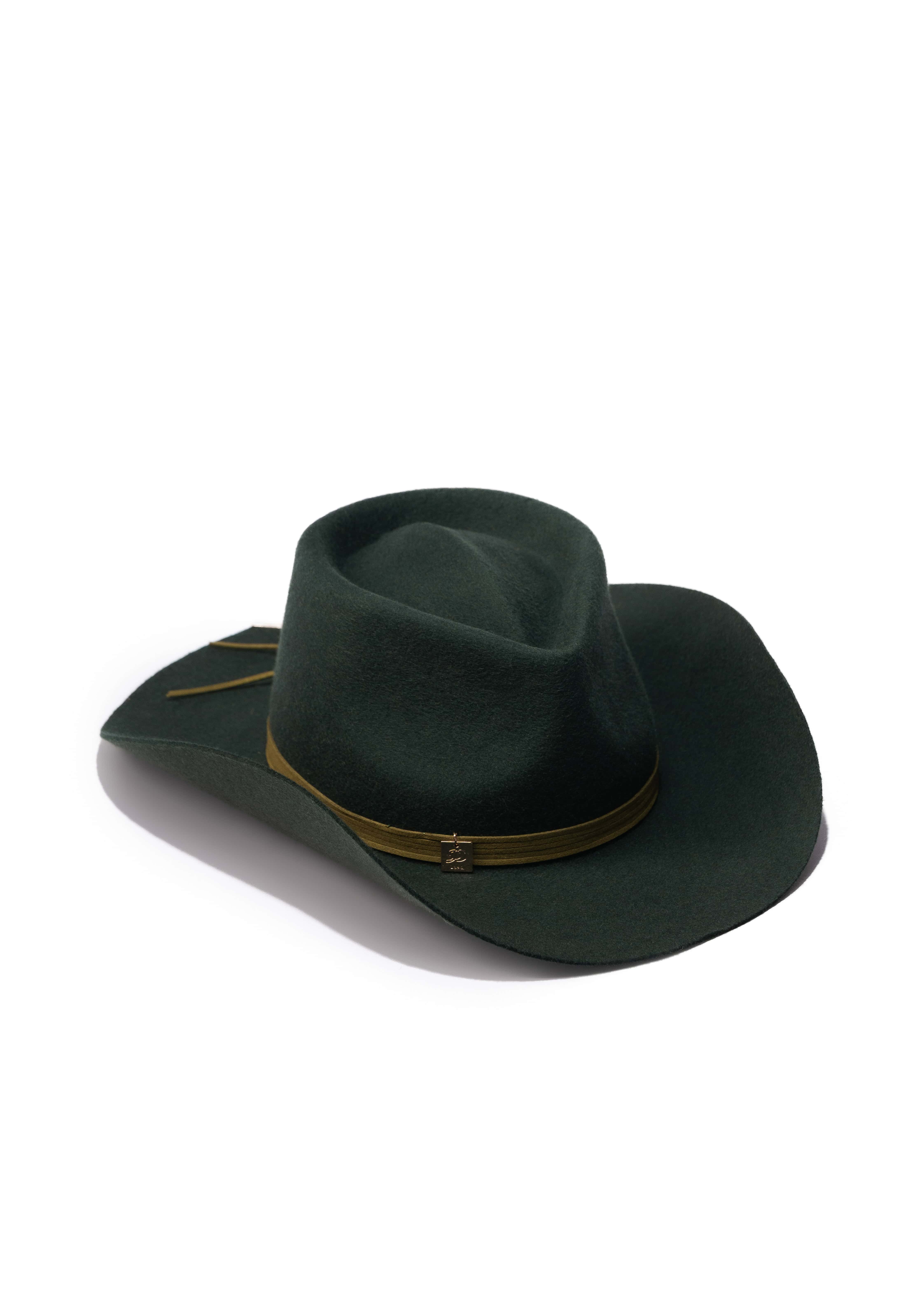 Palarie dama Newdora Cowboy Nodus Verde Inchis Palarie dama Newdora Cowboy Nodus Verde Inchis
