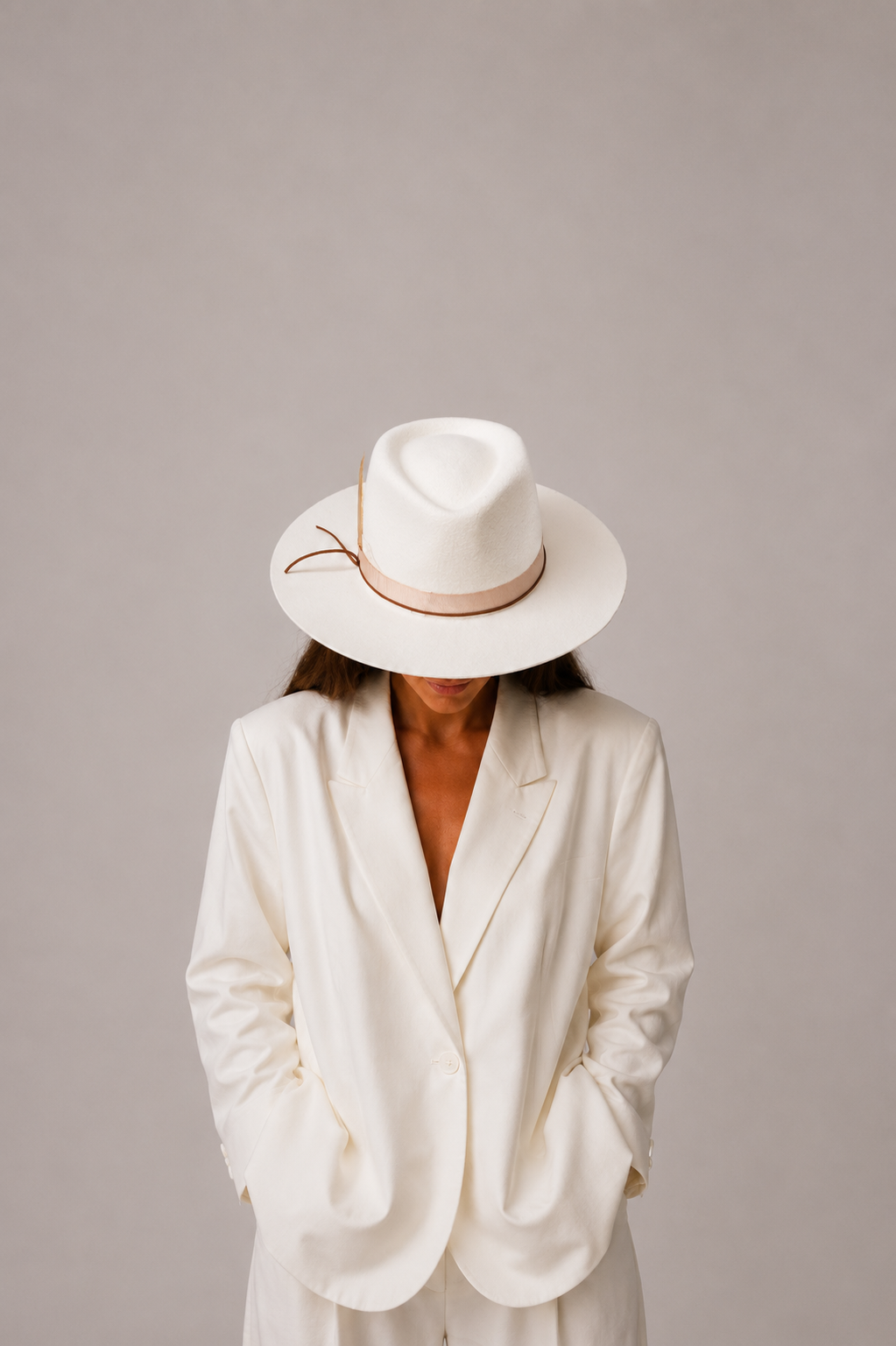 Palarie dama Fedora Origin Alb Palarie dama Fedora Origin Alb
