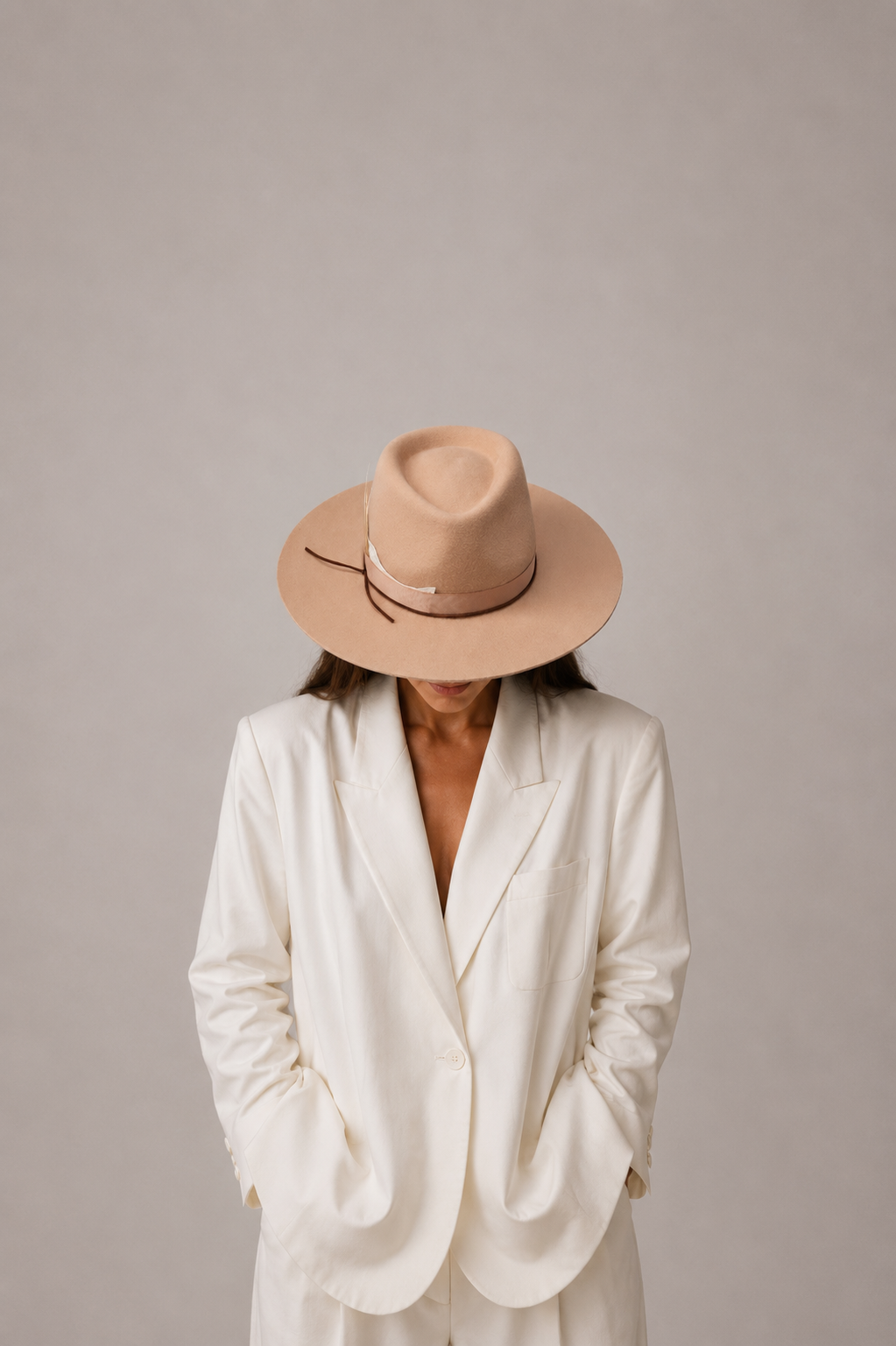 Palarie dama Fedora Origin Bej Deschis Palarie dama Fedora Origin Bej Deschis