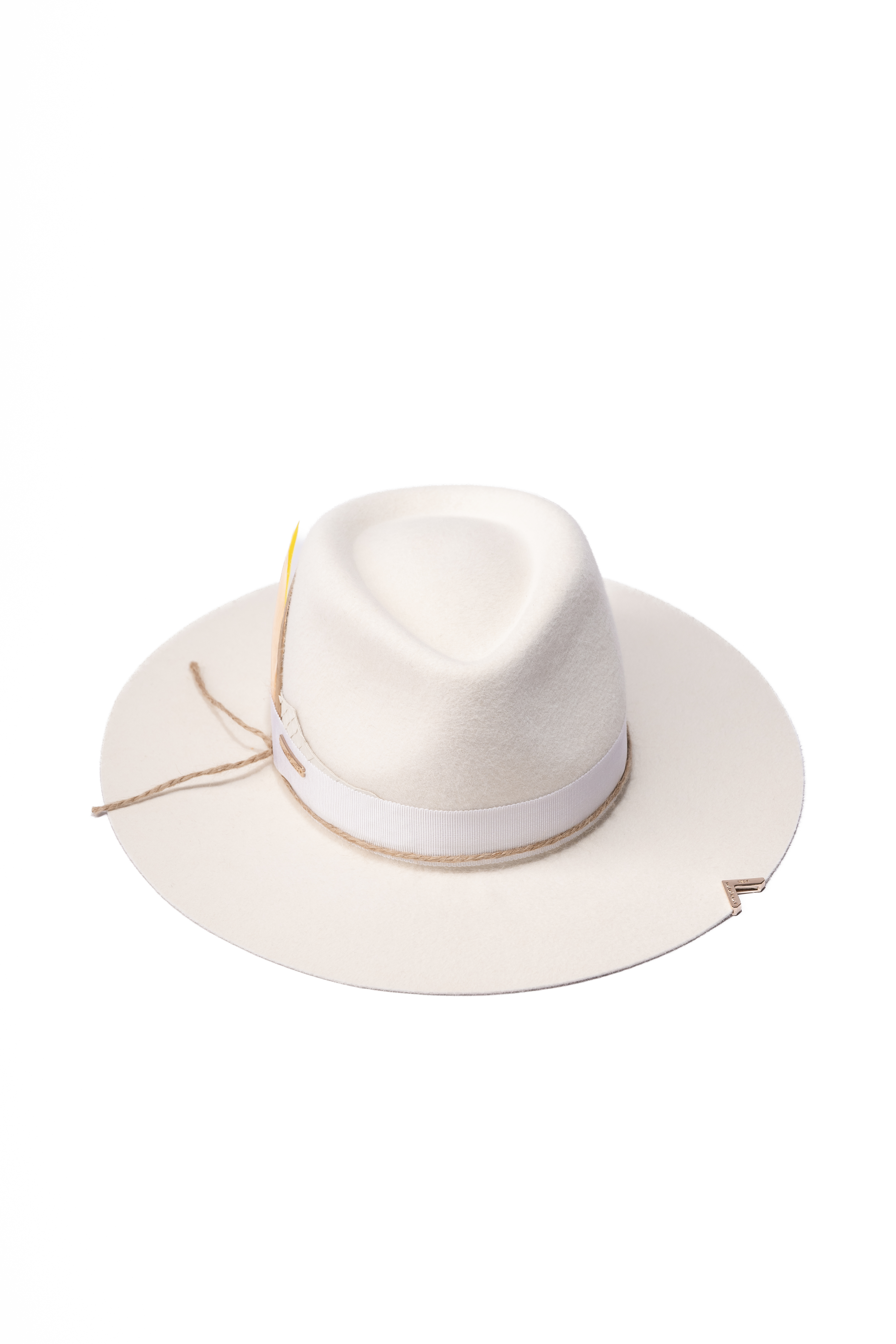 Palarie dama Fedora Echo Alb