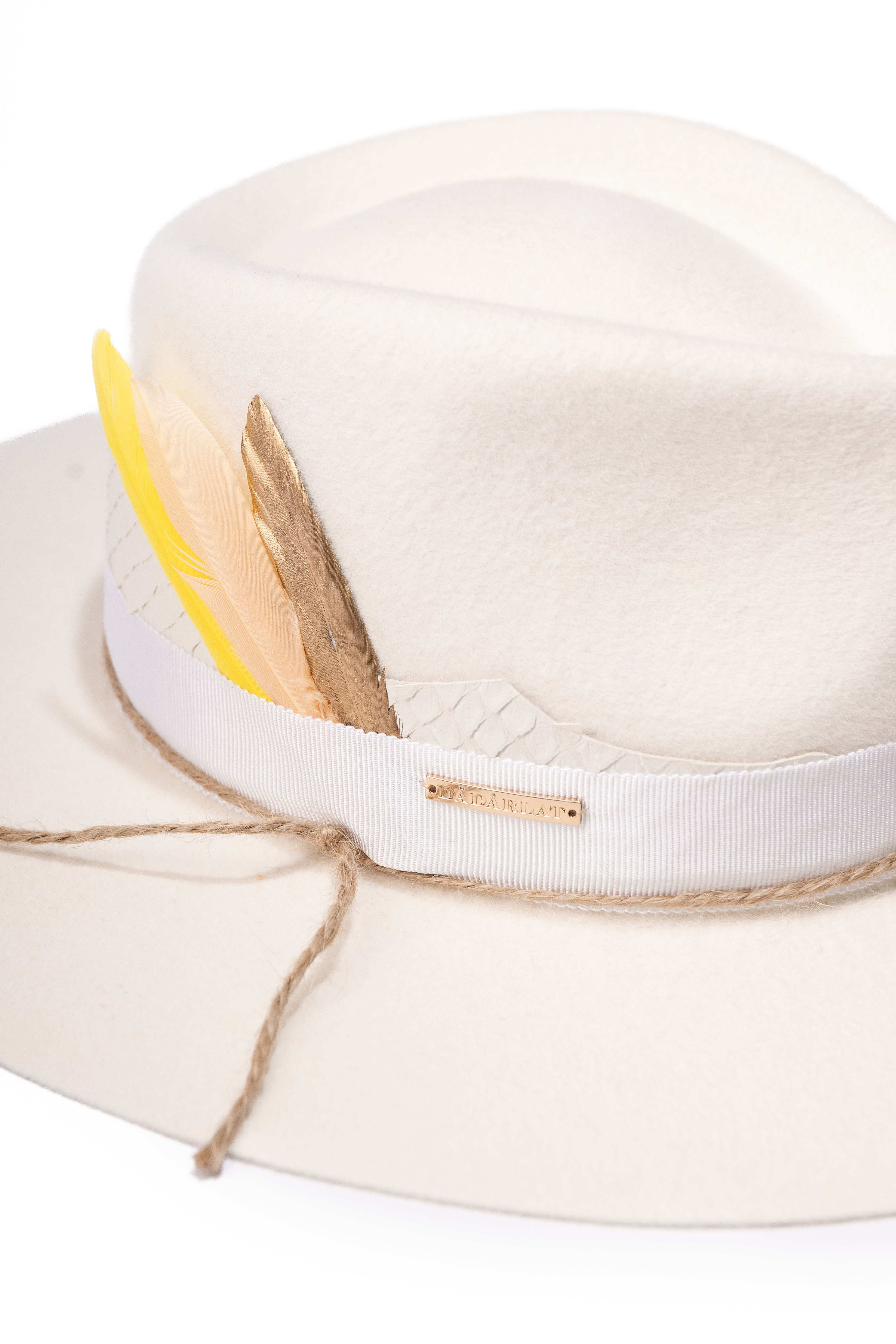 Palarie dama Fedora Echo Alb Palarie dama Fedora Echo Alb