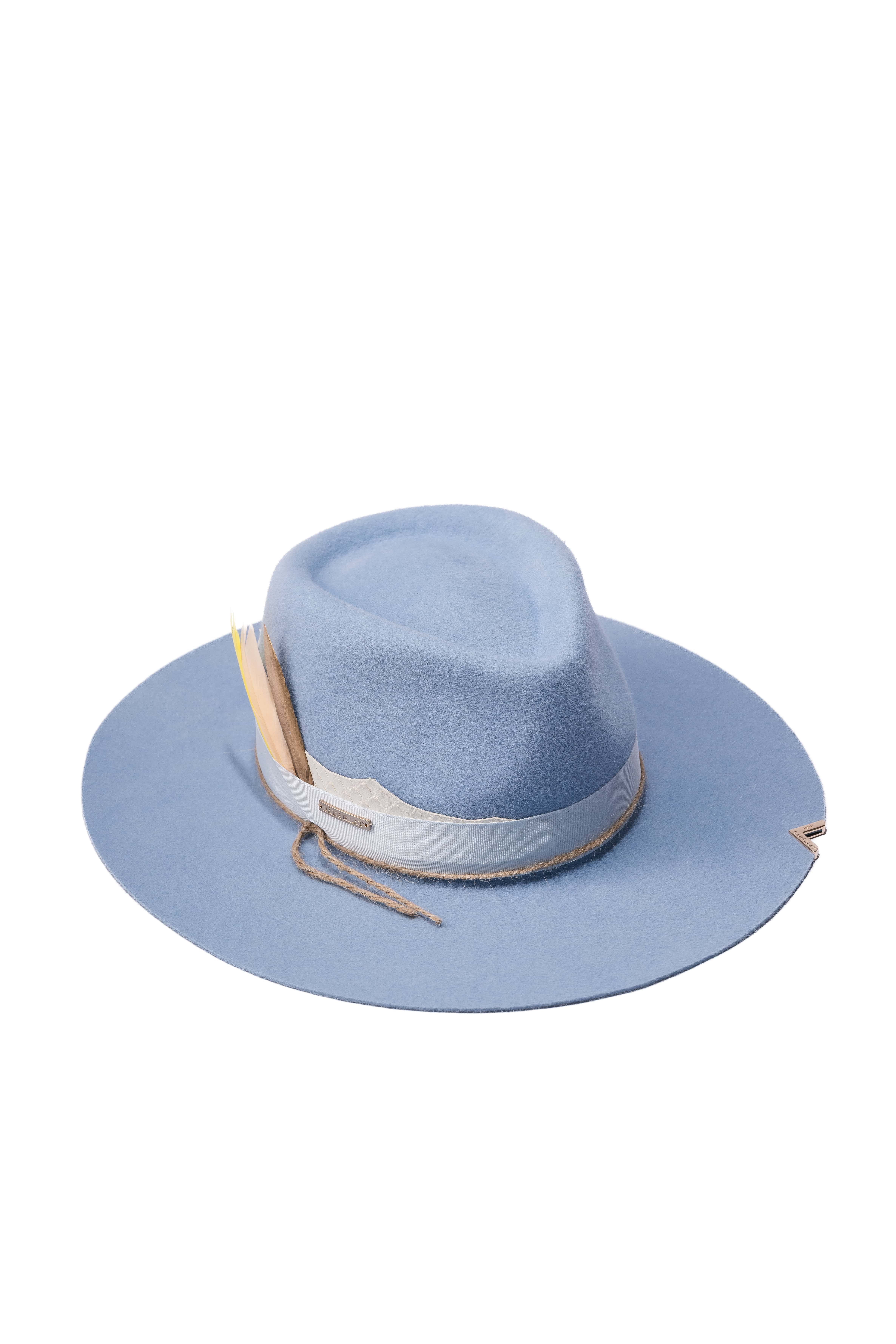 Palarie dama Fedora Echo Albastru Deschis Palarie dama Fedora Echo Albastru Deschis