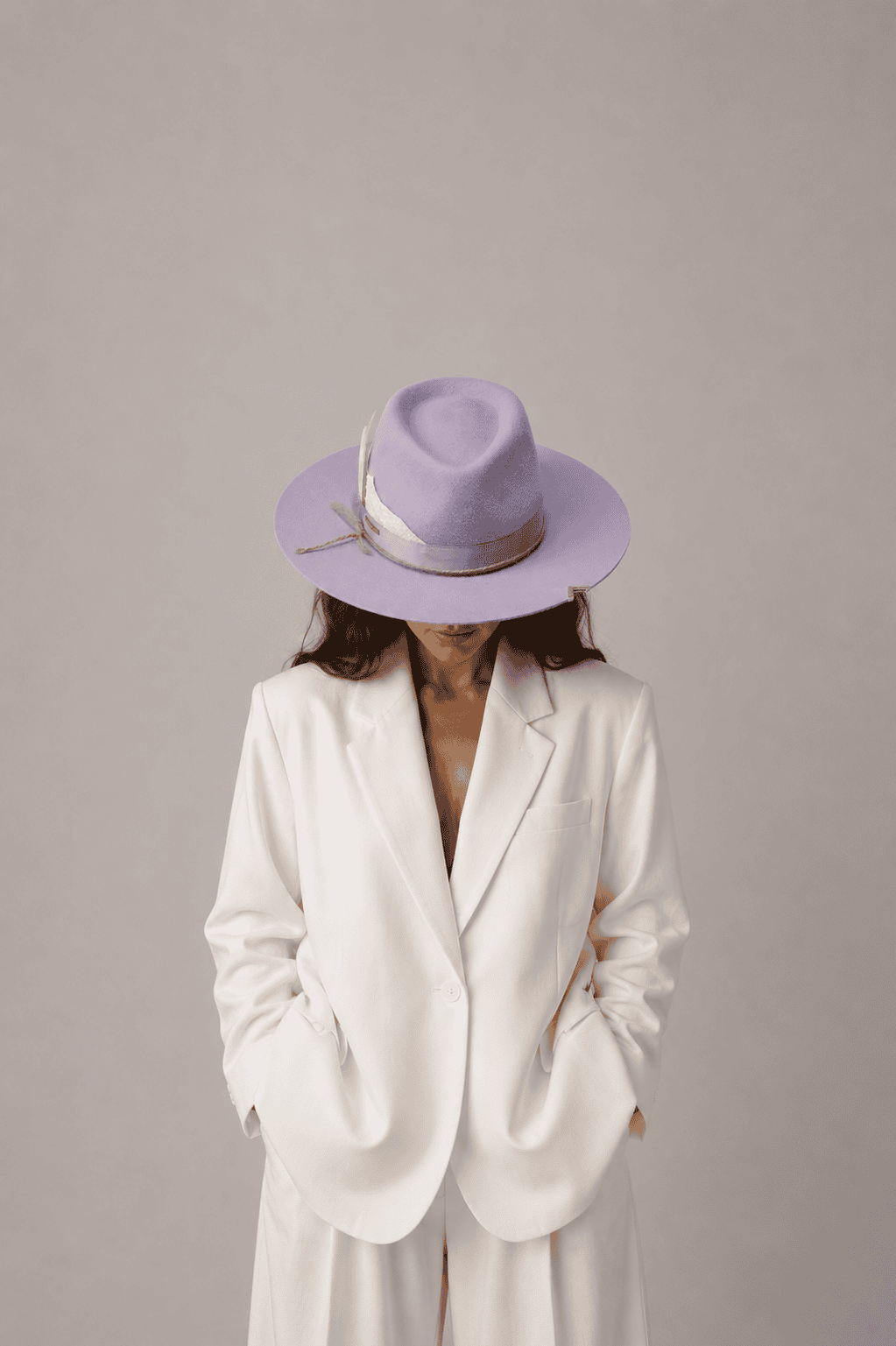 Palarie dama Fedora Echo Mov Deschis