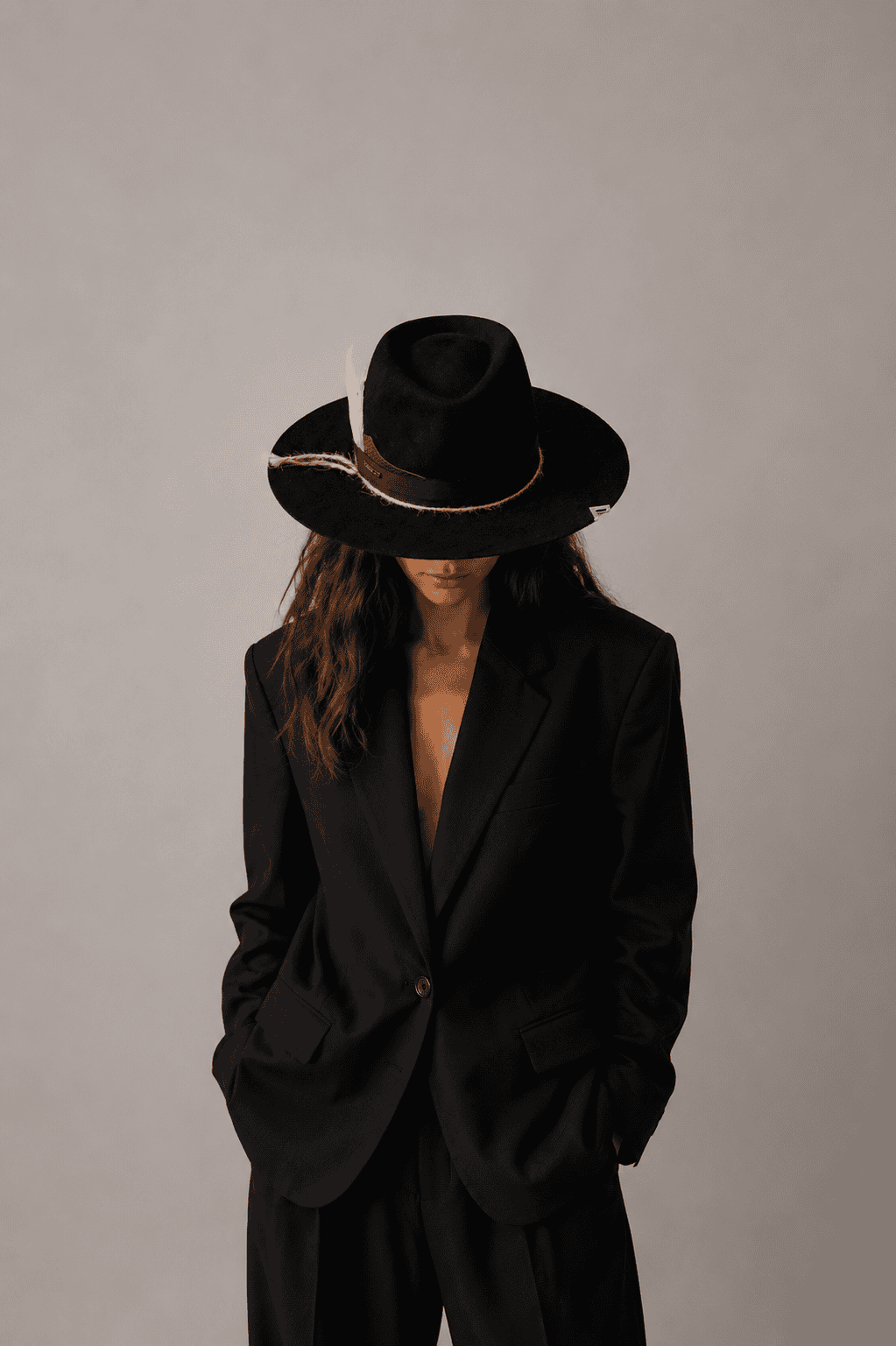 Palarie dama Fedora Echo Negru